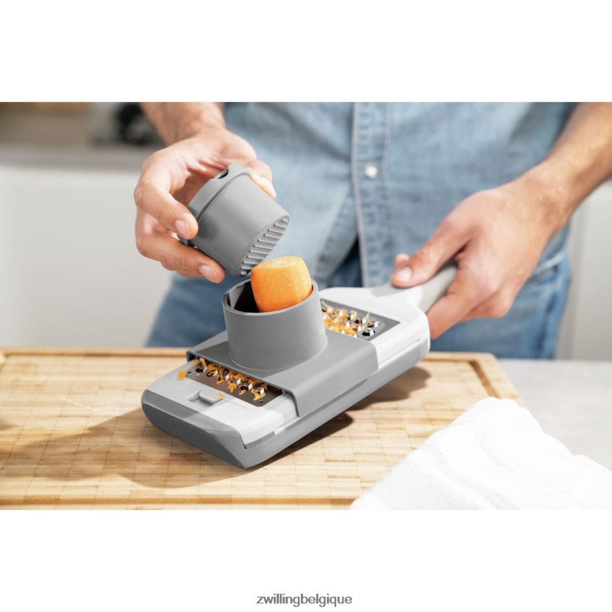 Zwilling Râpe/mandoline multi-coupe en Z, grise coutellerie 206XHX530