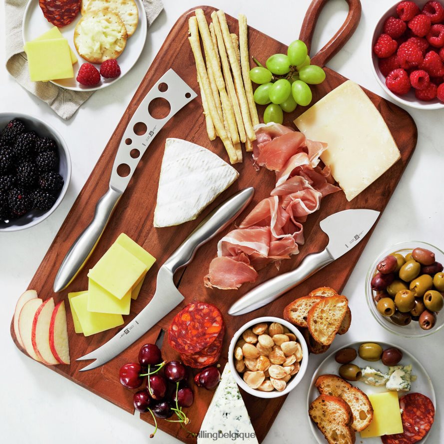 Zwilling accessoires Ensemble de 3 couteaux à fromage en acier inoxydable coutellerie 206XHX13