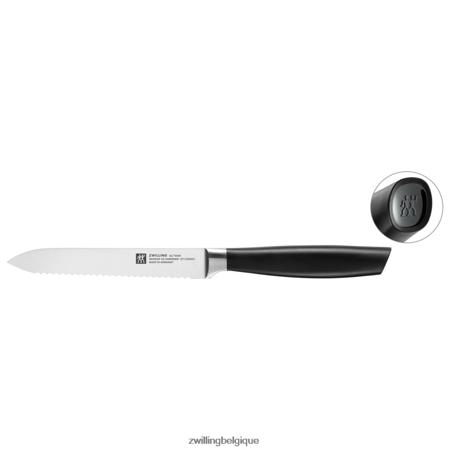 Zwilling all * star 5 pouces, couteau tout usage, noir mat coutellerie 206XHX334