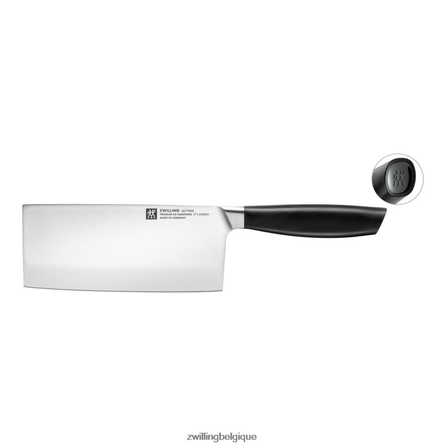 Zwilling all * star 7 pouces, couteau de chef chinois, noir mat coutellerie 206XHX215