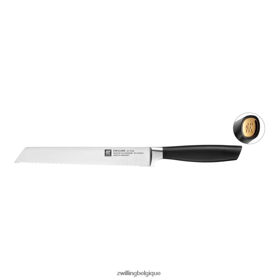 Zwilling all * star 8 pouces, couteau à pain, or coutellerie 206XHX341