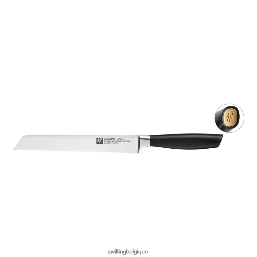 Zwilling all * star 8 pouces, couteau à pain, or mat coutellerie 206XHX342