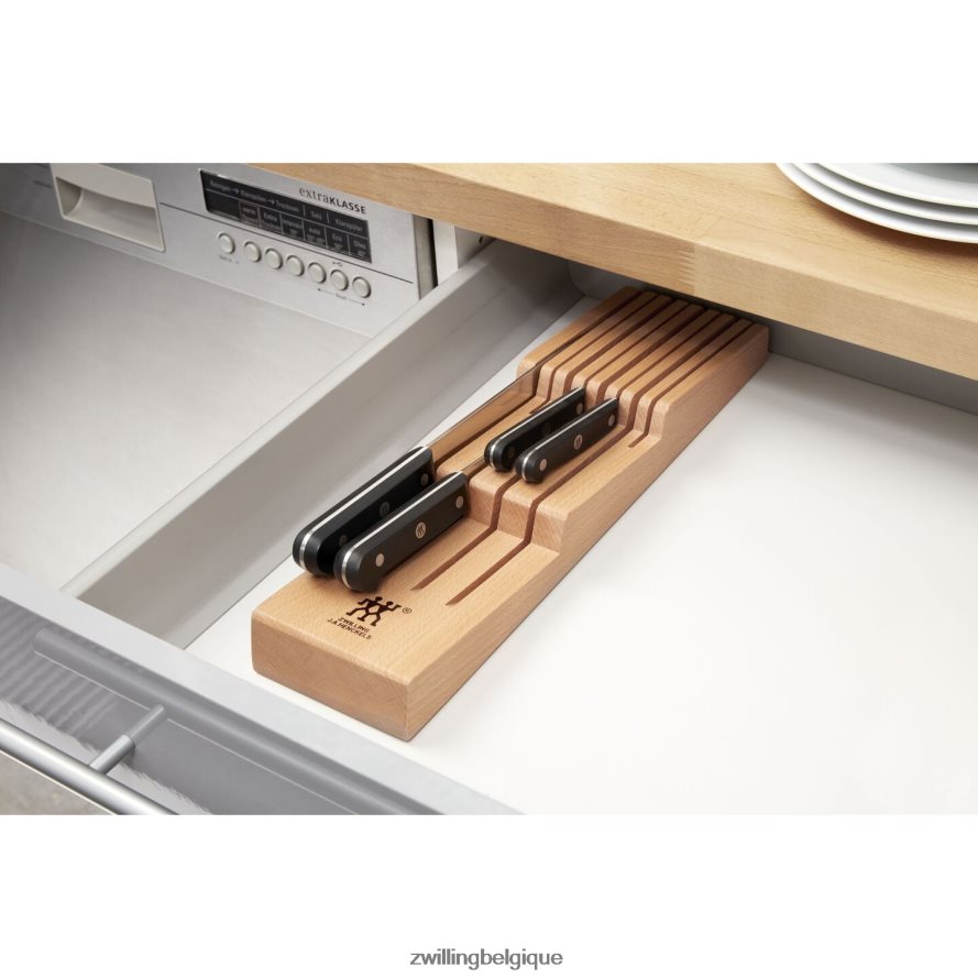 Zwilling bois de hêtre de rangement, organisateur de couteaux dans le tiroir coutellerie 206XHX139