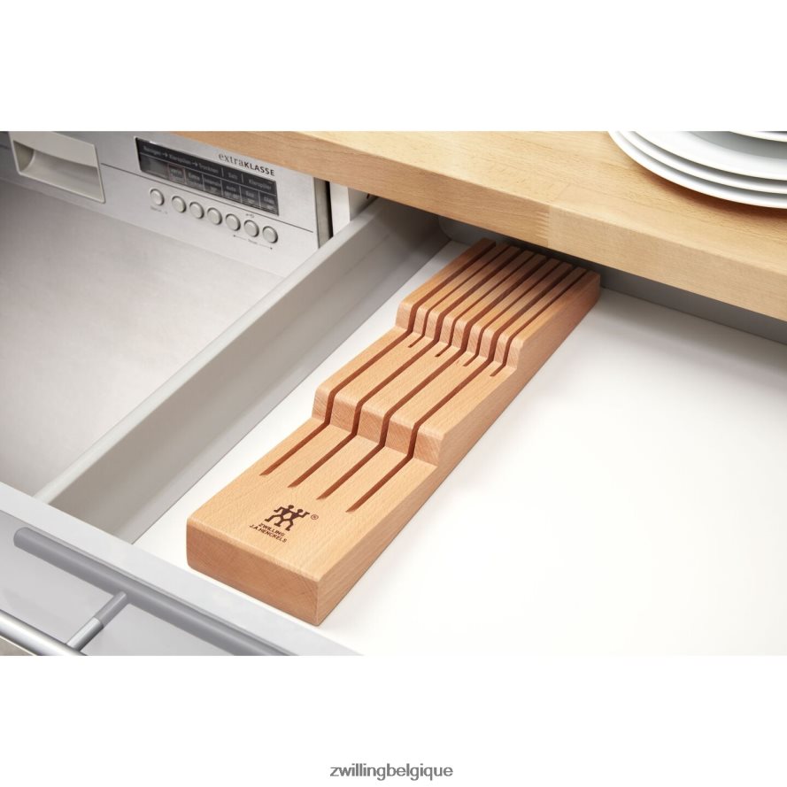 Zwilling bois de hêtre de rangement, organisateur de couteaux dans le tiroir coutellerie 206XHX139