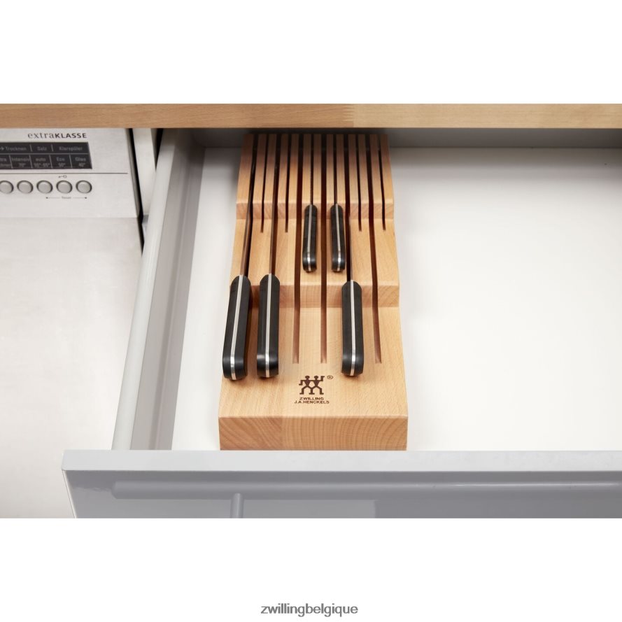 Zwilling bois de hêtre de rangement, organisateur de couteaux dans le tiroir coutellerie 206XHX70