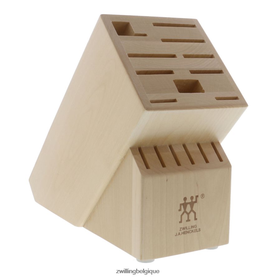 Zwilling bouleau de rangement, bouleau, bloc à couteaux double en bouleau vide coutellerie 206XHX284