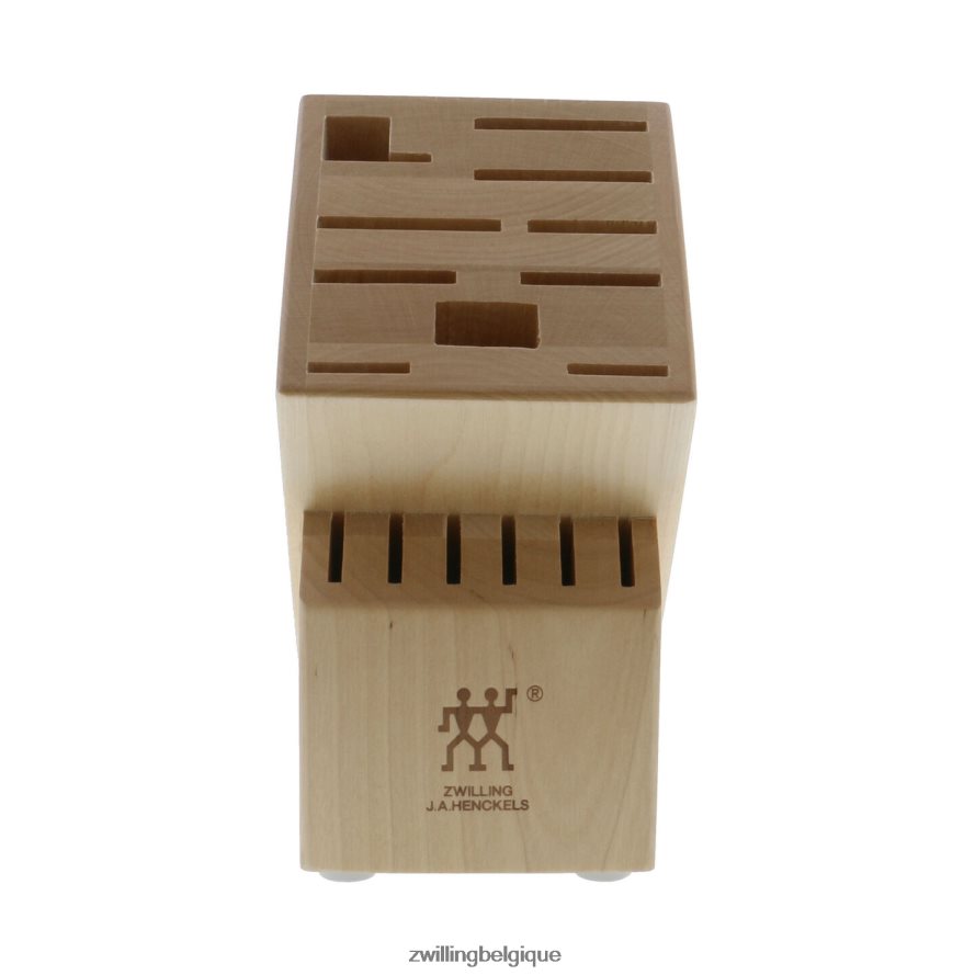 Zwilling bouleau de rangement, bouleau, bloc à couteaux double en bouleau vide coutellerie 206XHX284