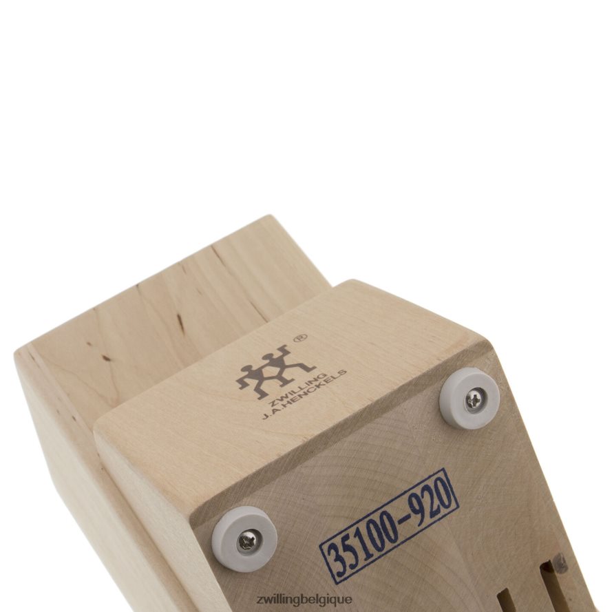 Zwilling bouleau de rangement, bouleau, bloc à couteaux double en bouleau vide coutellerie 206XHX284