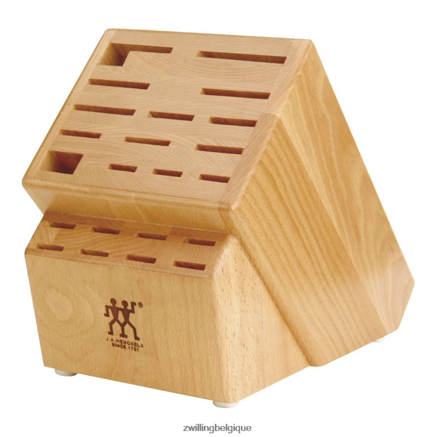 Zwilling cendres de stockage, bloc à couteaux en bois dur vide coutellerie 206XHX194