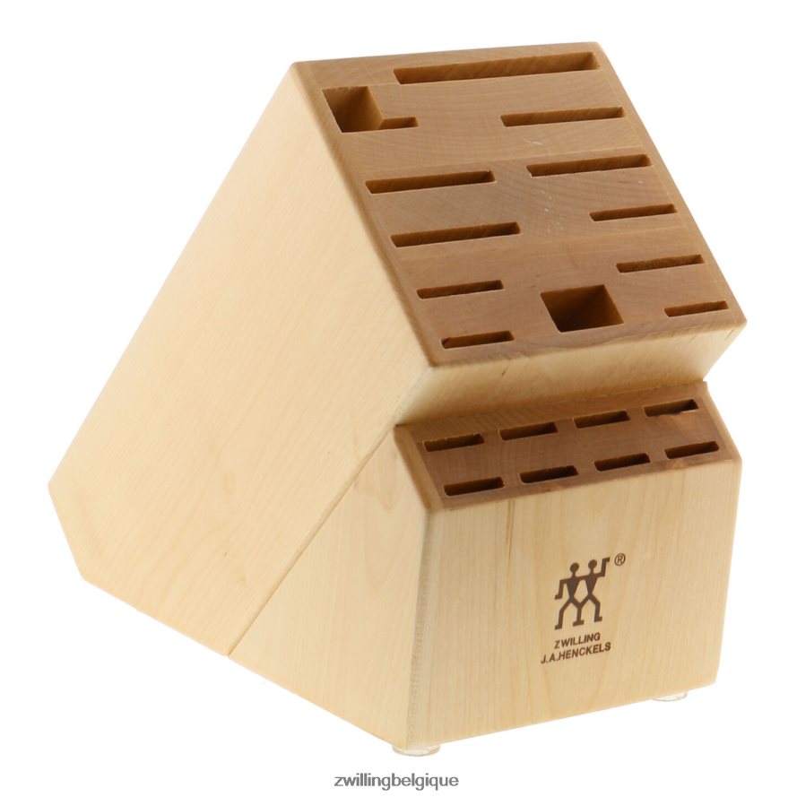 Zwilling cendres de stockage, bloc à couteaux en bois dur vide coutellerie 206XHX197