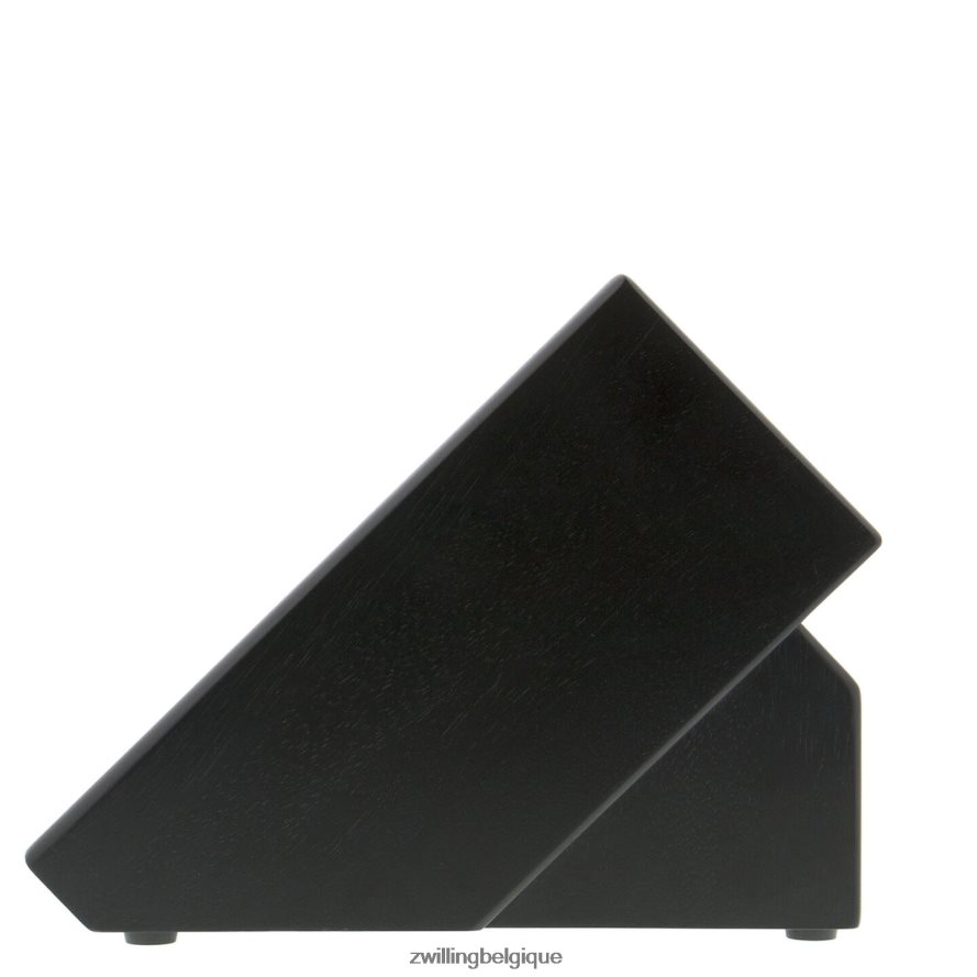 Zwilling frêne de stockage, bois d\'hévéa, bloc à couteaux double noir vide coutellerie 206XHX247