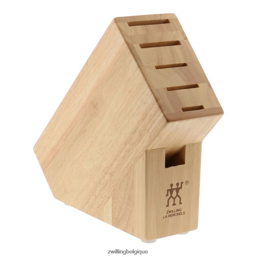 Zwilling frêne de stockage, bois d'hévéa, bloc studio double vide coutellerie 206XHX398