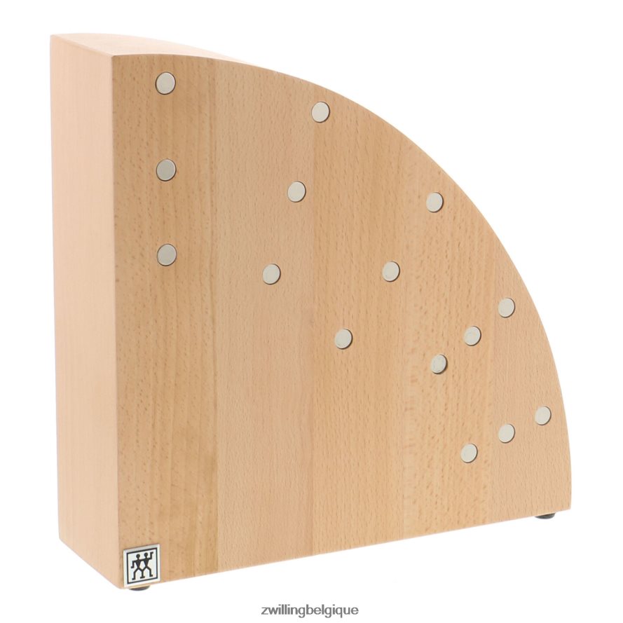 Zwilling hêtre de stockage, bois de hêtre, bloc magnétique italien rond - naturel coutellerie 206XHX263