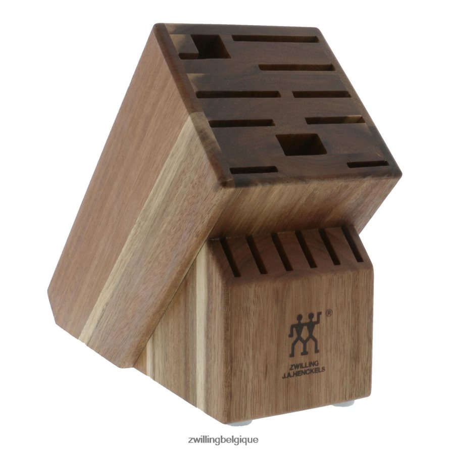 Zwilling rangement acacia, acacia, bloc à couteaux double vide coutellerie 206XHX193