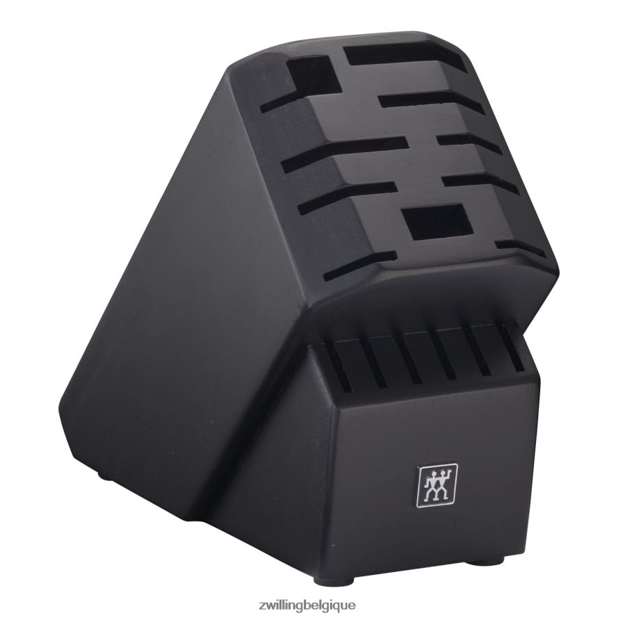 Zwilling rangement bois d'hévéa, bois d'hévéa, bloc à couteaux pro noir vide coutellerie 206XHX213