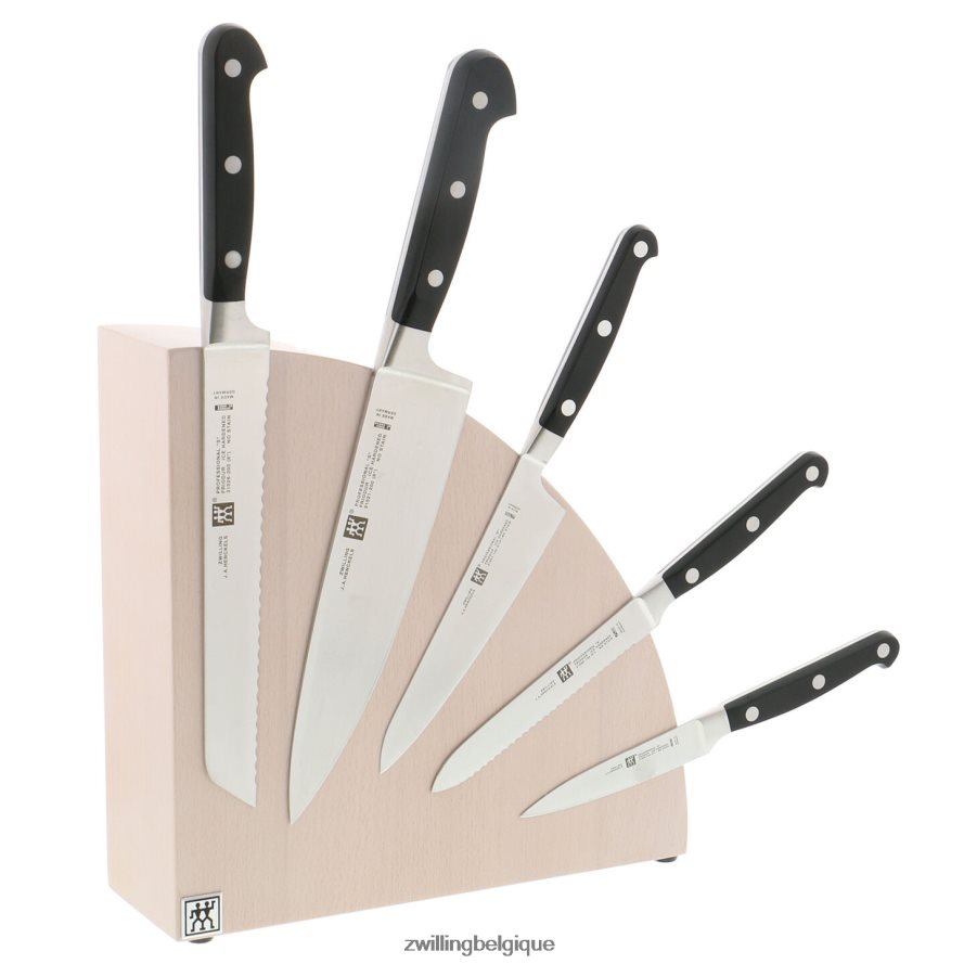 Zwilling rangement en hêtre, hêtre, bloc magnétique italien rond - blanc coutellerie 206XHX264