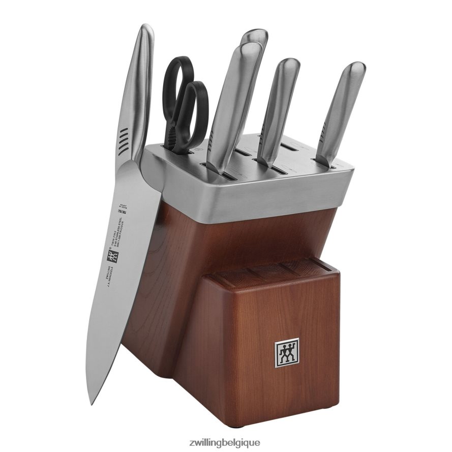 Zwilling twin fin ii 7 pièces, jeu de blocs auto-affûtants, marron coutellerie 206XHX397