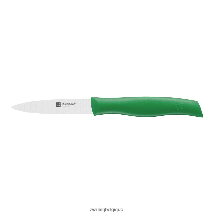 Zwilling couteau d'office à double poignée 3,5 pouces, vert coutellerie 206XHX425