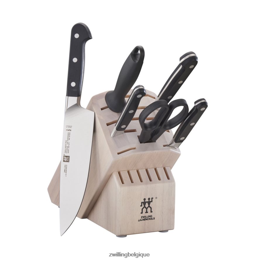 Zwilling pro 7 pièces, jeu de blocs à couteaux, blanc coutellerie 206XHX96