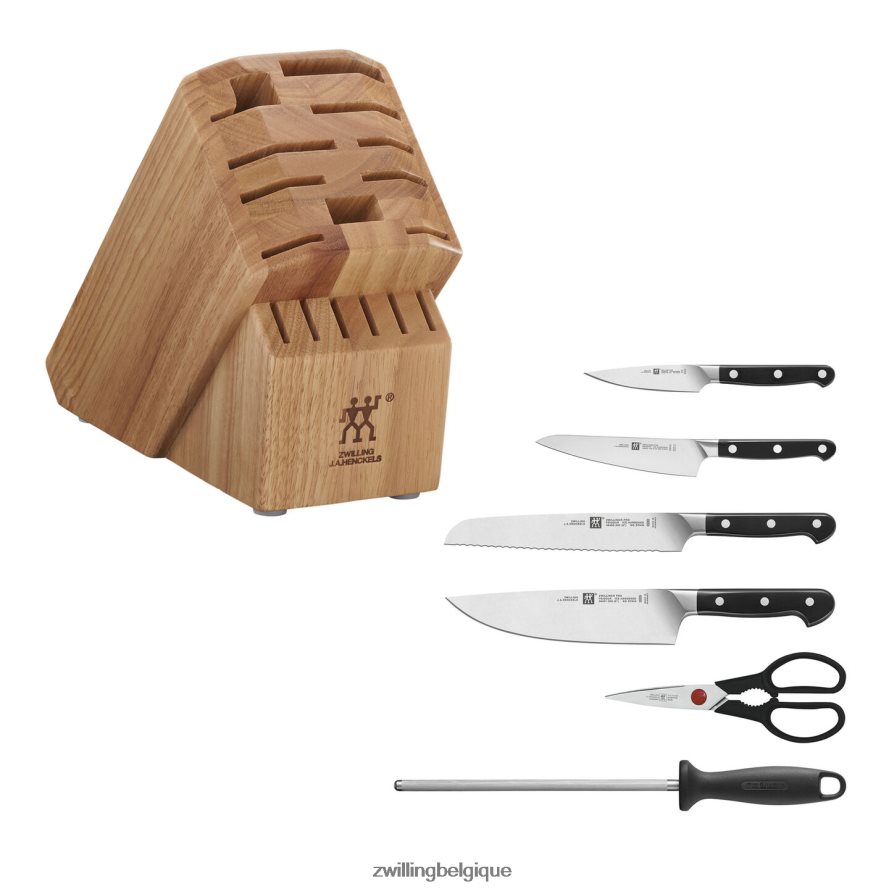Zwilling pro 7 pièces, jeu de blocs à couteaux, naturel coutellerie 206XHX94