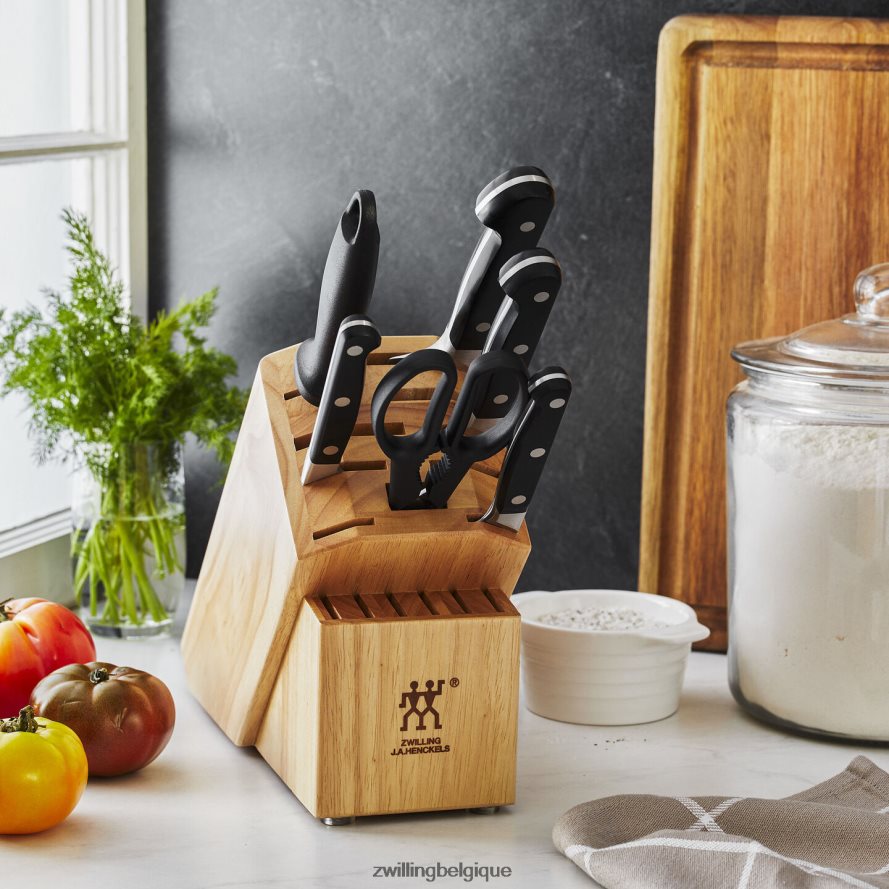 Zwilling pro 7 pièces, jeu de blocs à couteaux, naturel coutellerie 206XHX94