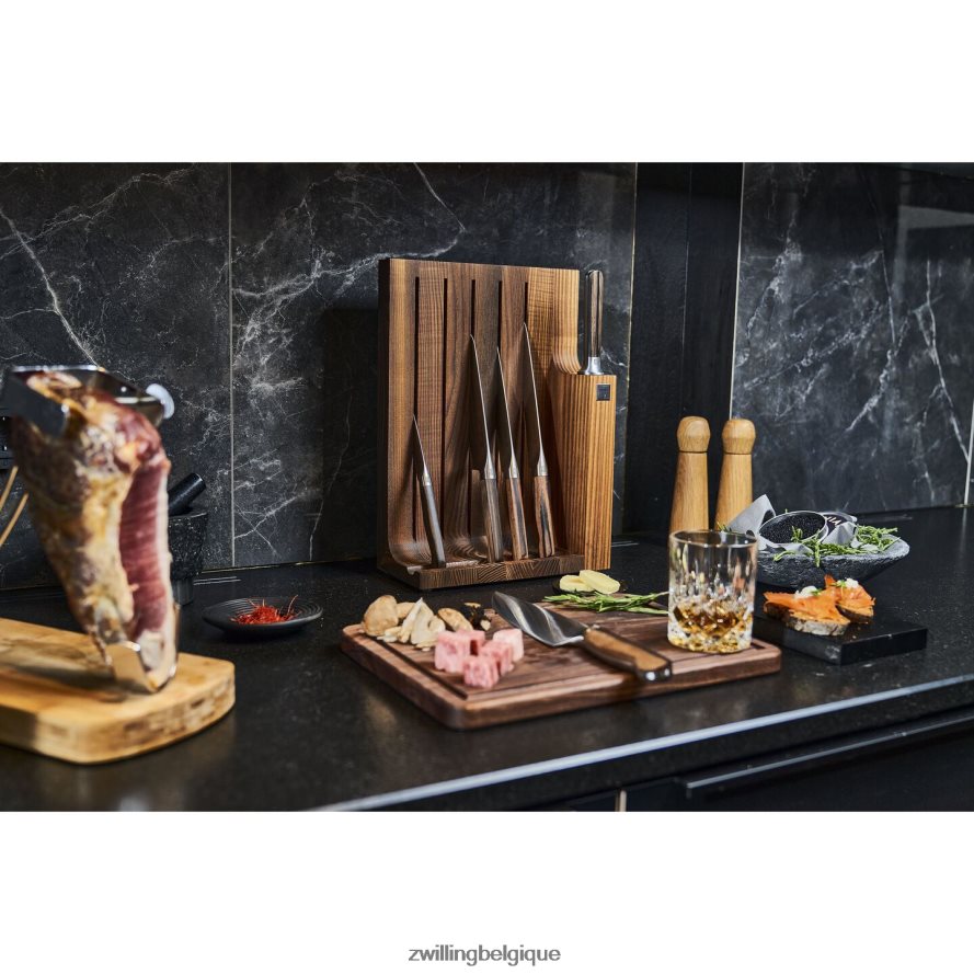 Zwilling twin 1731 7 pièces, jeu de blocs à couteaux, marron coutellerie 206XHX367