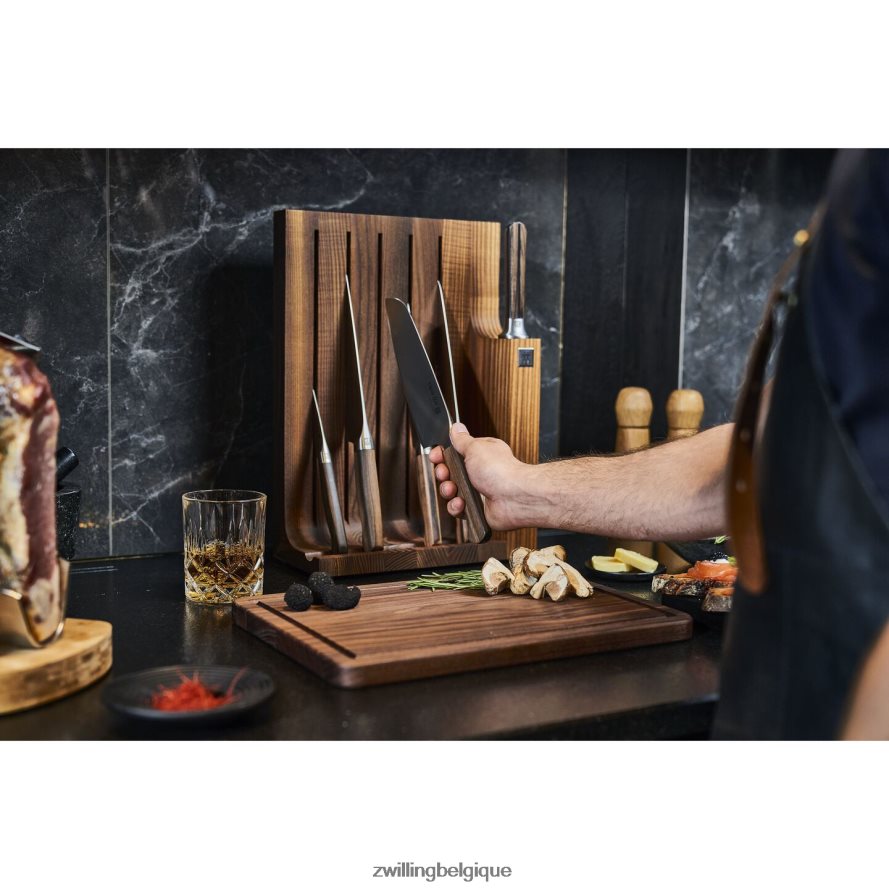 Zwilling twin 1731 7 pièces, jeu de blocs à couteaux, marron coutellerie 206XHX367