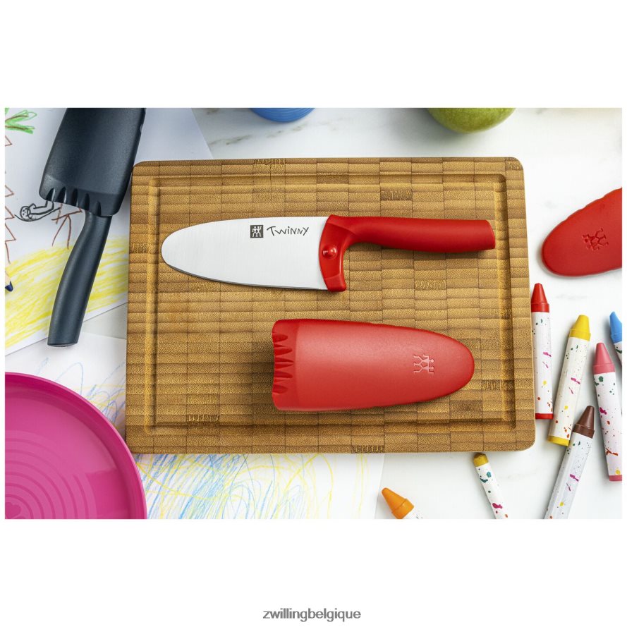 Zwilling twinny 4,25 pouces, couteau de chef, rouge coutellerie 206XHX98