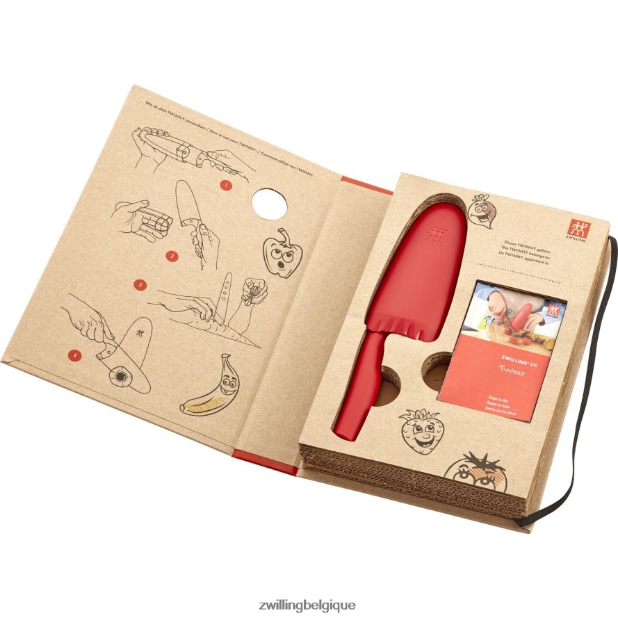 Zwilling twinny 4,25 pouces, couteau de chef, rouge coutellerie 206XHX98