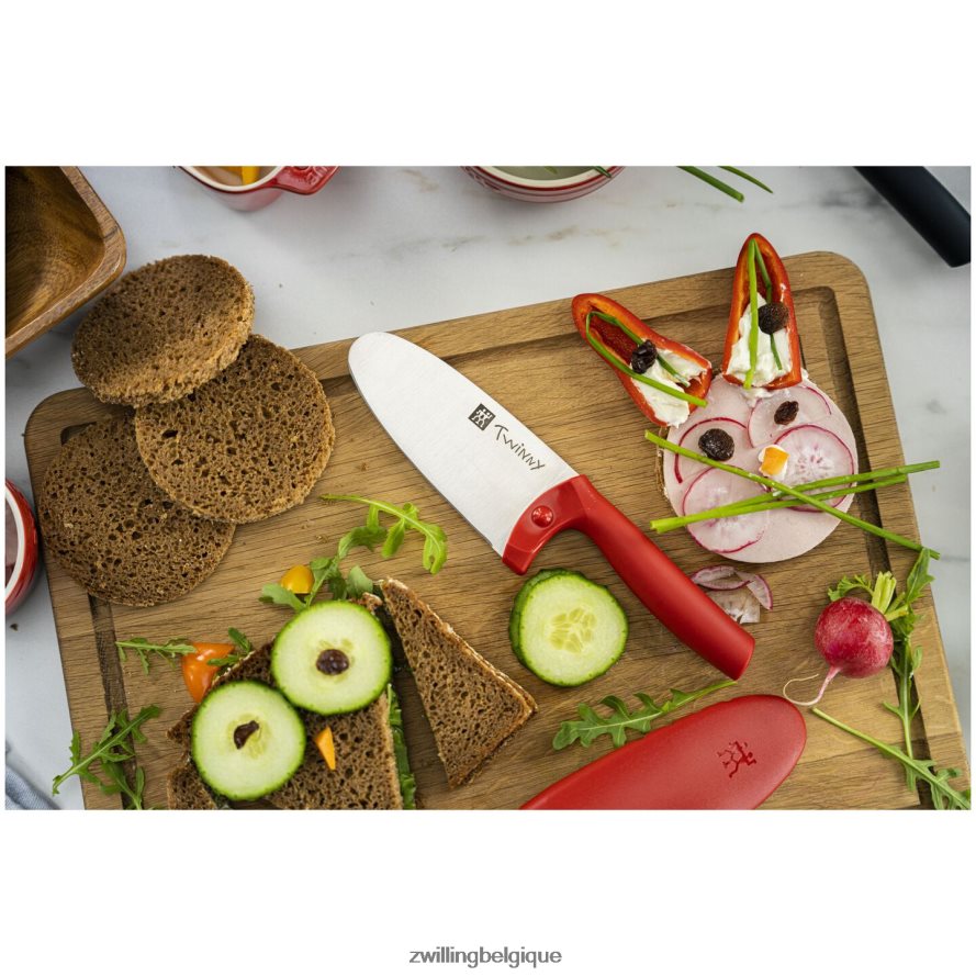 Zwilling twinny 4,25 pouces, couteau de chef, rouge coutellerie 206XHX98