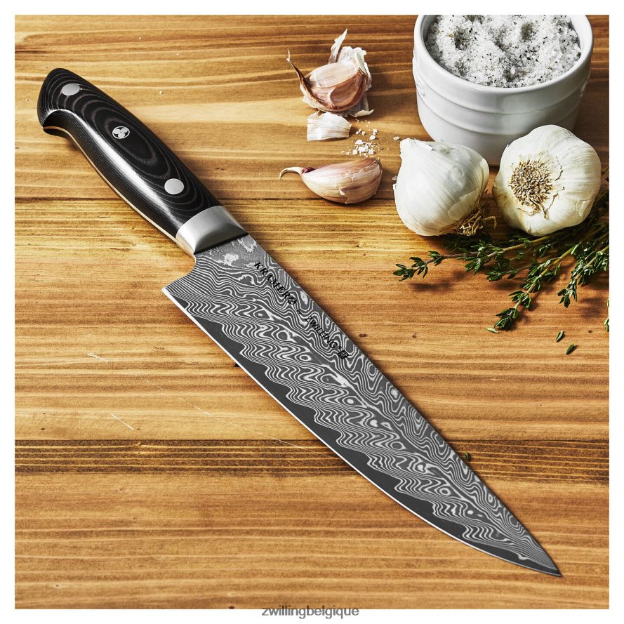 Zwilling Kramer - Euroline Stainless Damascus Collection 8 pouces, couteau de chef étroit coutellerie 206XHX195