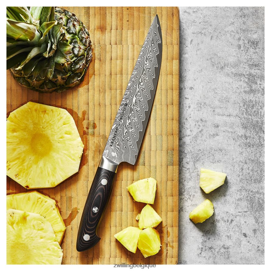 Zwilling Kramer - Euroline Stainless Damascus Collection 8 pouces, couteau de chef étroit coutellerie 206XHX195