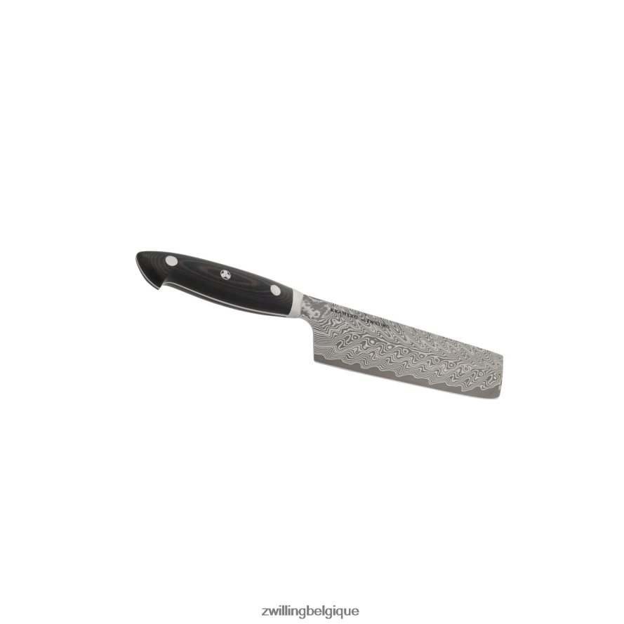 Zwilling Kramer - collection euroline en acier inoxydable damas 6,5 pouces, nakiri coutellerie 206XHX75