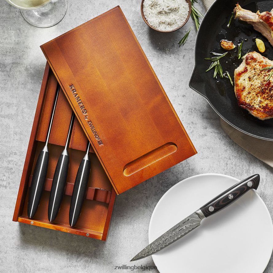 Zwilling Kramer - collection euroline inox damas 4 pièces, ensemble de couteaux à steak coutellerie 206XHX376