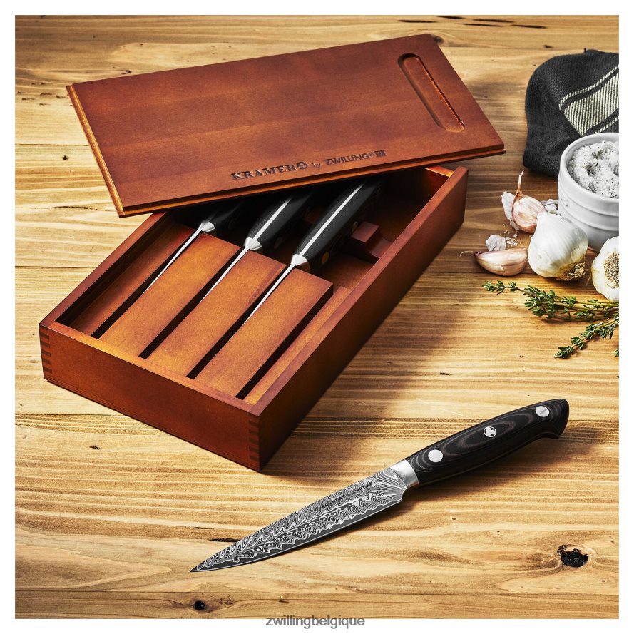 Zwilling Kramer - collection euroline inox damas 4 pièces, ensemble de couteaux à steak coutellerie 206XHX376