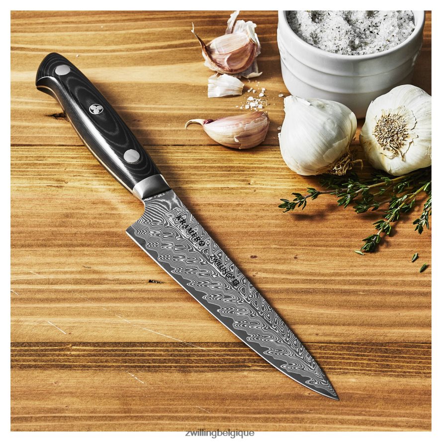 Zwilling Kramer - couteau de préparation euroline damascus collection 5,5 pouces, bord fin coutellerie 206XHX252