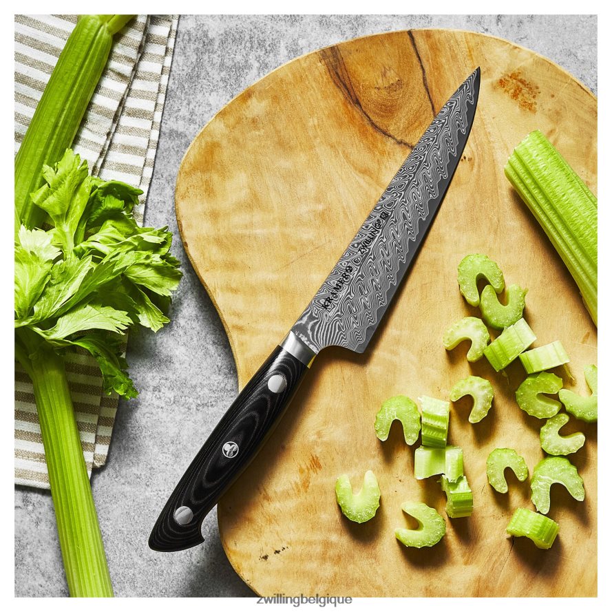 Zwilling Kramer - couteau de préparation euroline damascus collection 5,5 pouces, bord fin coutellerie 206XHX252