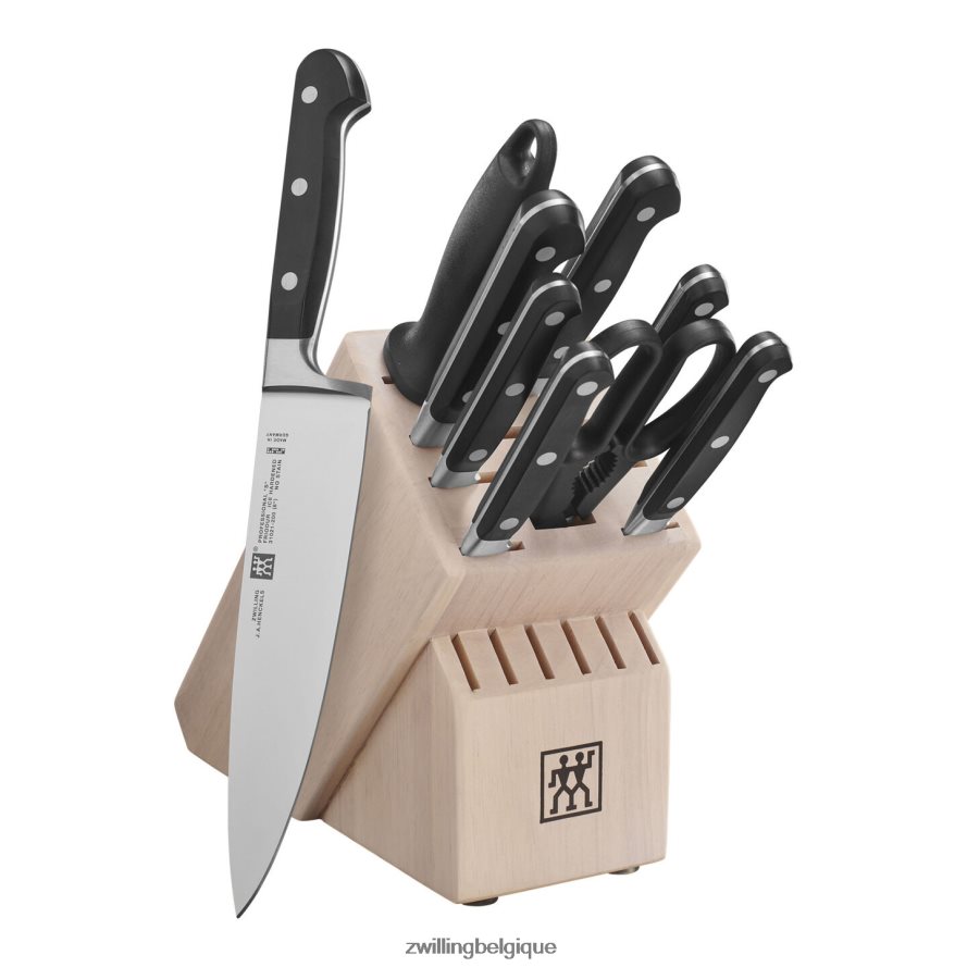 Zwilling Professional S 10 pièces, jeu de blocs avec bloc en bois d'hévéa blanc massif, blanc coutellerie 206XHX346