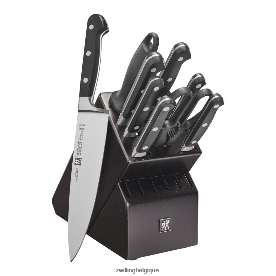Zwilling Professional S 10 pièces, jeu de blocs avec bloc en bois d'hévéa noir coutellerie 206XHX326