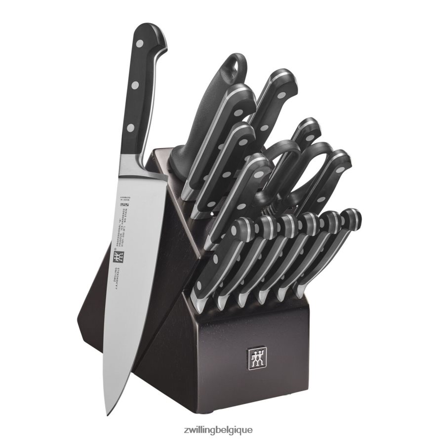 Zwilling Professional S 16 pièces, ensemble de blocs à couteaux, noir mat coutellerie 206XHX90