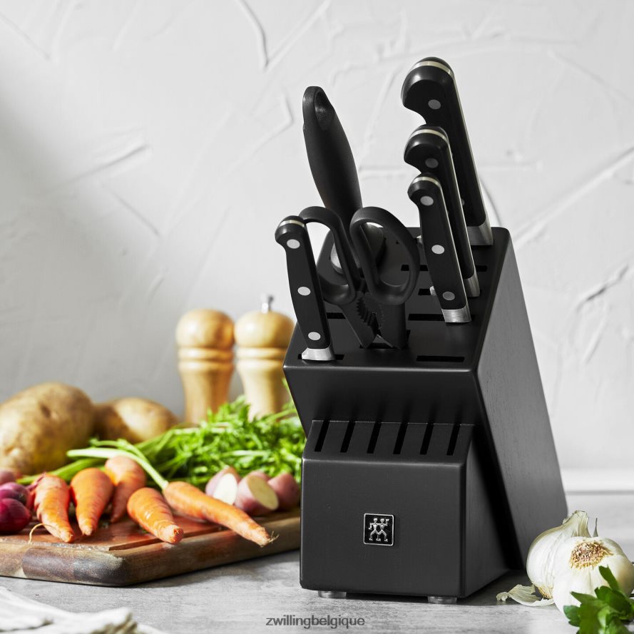 Zwilling Professional S 7 pièces, ensemble de blocs à couteaux, noir mat coutellerie 206XHX111