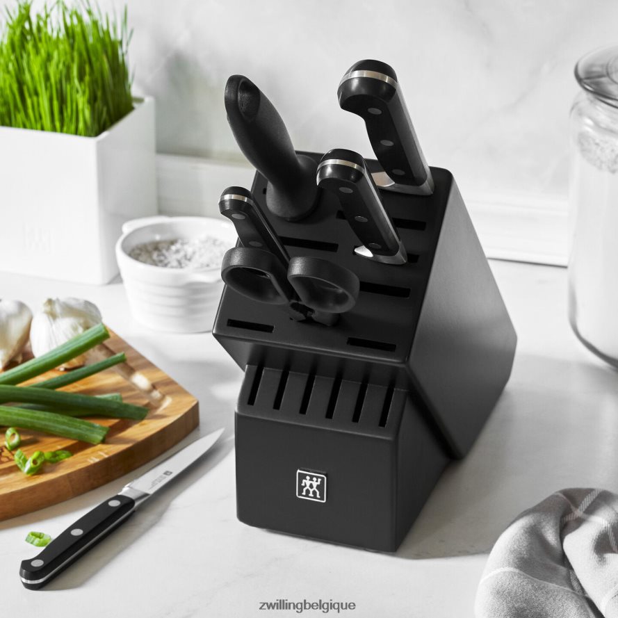 Zwilling Professional S 7 pièces, ensemble de blocs à couteaux, noir mat coutellerie 206XHX111