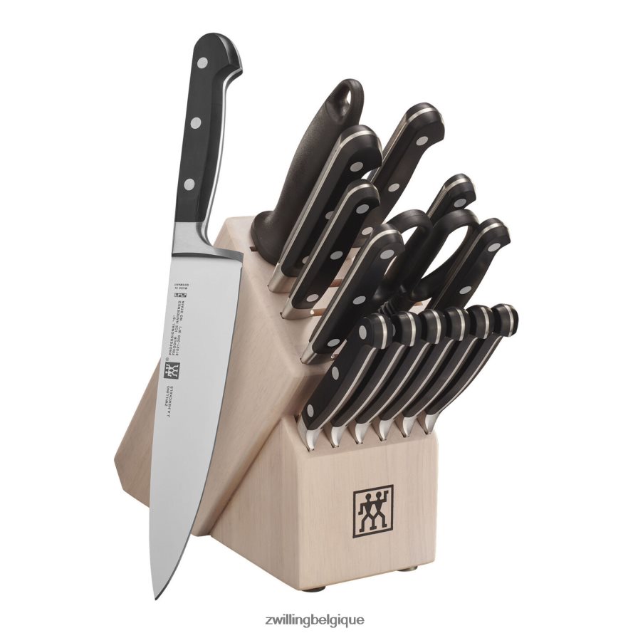 Zwilling professional s 16 pièces, jeu de blocs à couteaux, blanc coutellerie 206XHX91