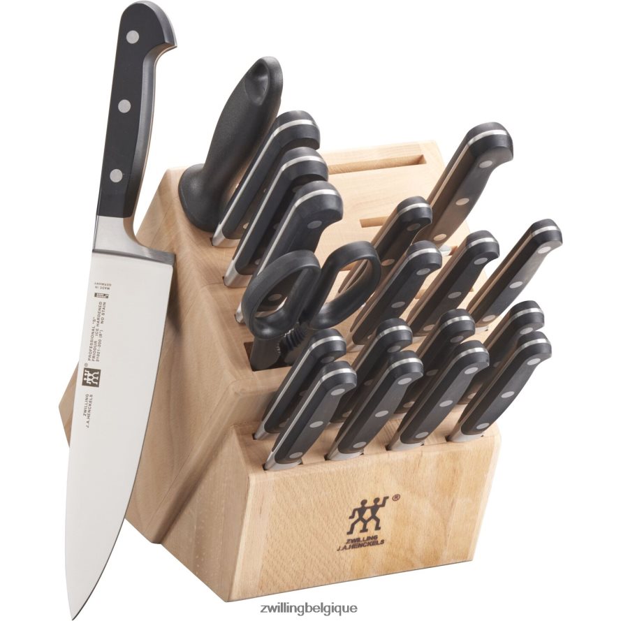 Zwilling professionnel s 20 pièces, jeu de blocs à couteaux, naturel coutellerie 206XHX62