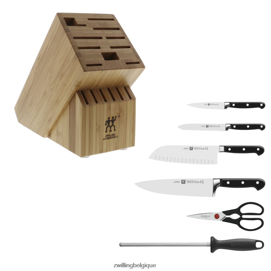 Zwilling professionnel s 7 pièces, jeu de blocs à couteaux, naturel coutellerie 206XHX51