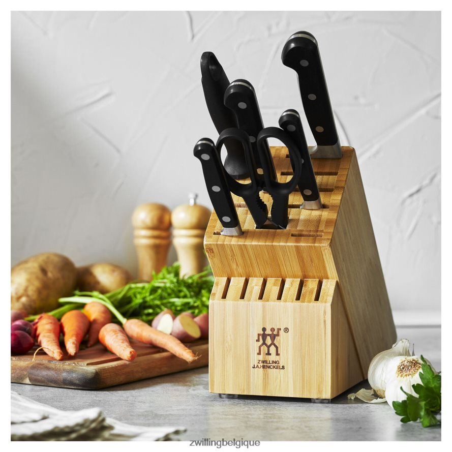 Zwilling professionnel s 7 pièces, jeu de blocs à couteaux, naturel coutellerie 206XHX51