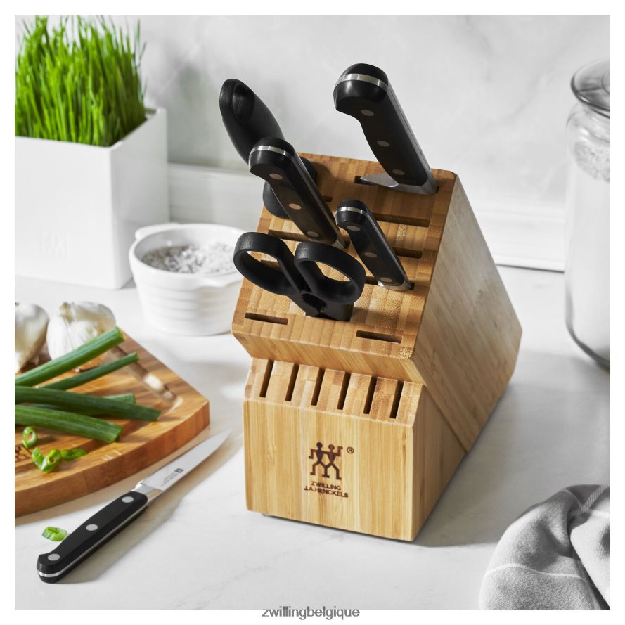 Zwilling professionnel s 7 pièces, jeu de blocs à couteaux, naturel coutellerie 206XHX51