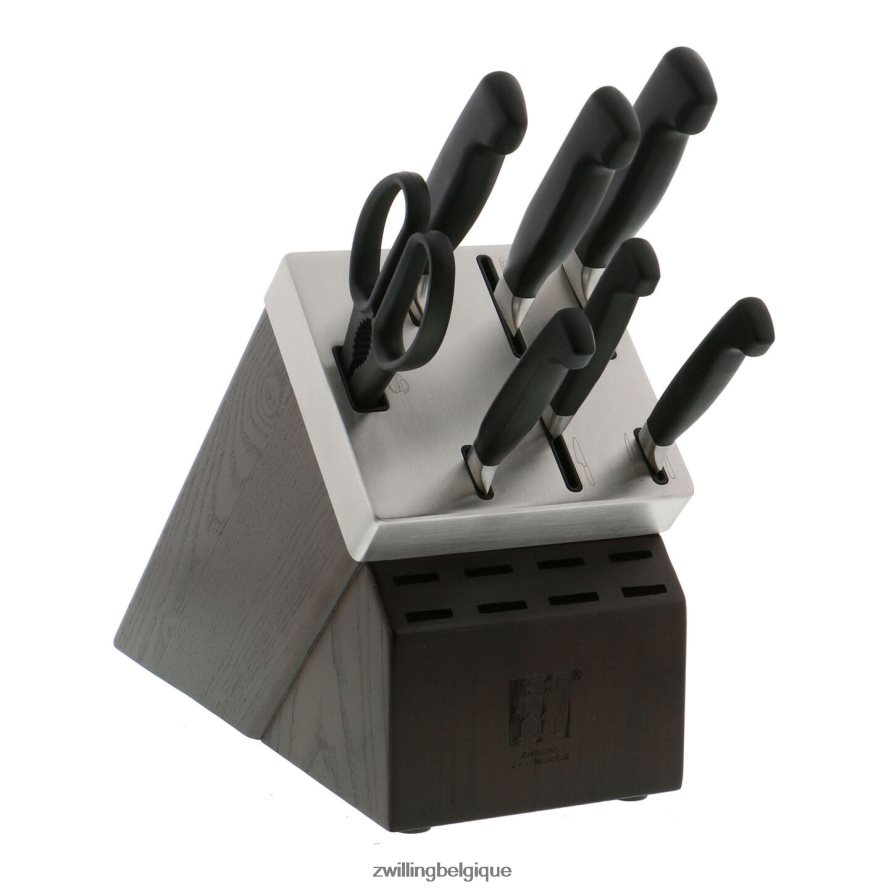 Zwilling Ensemble de blocs de couteaux auto-affûtants quatre étoiles, 8 pièces, noyer coutellerie 206XHX35