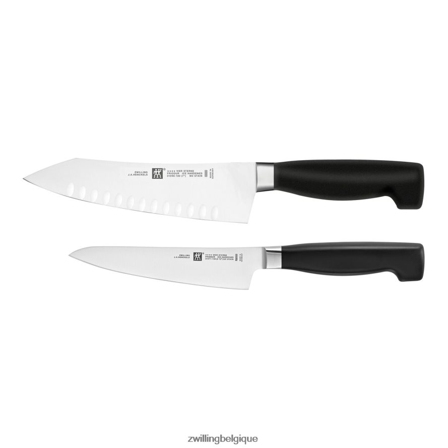 Zwilling Ensemble de couteaux quatre étoiles 2 pièces, « rock & chop » coutellerie 206XHX67