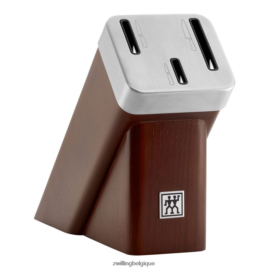 Zwilling four star 4 pièces, set de couteaux avec bloc auto-affûtant, marron coutellerie 206XHX127